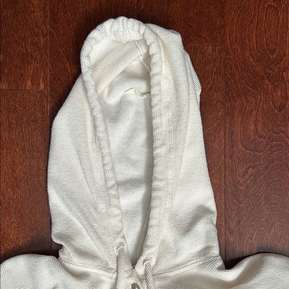 Johnny Was Ivory Textured Hoodie, Size Medium - Picture 3 of 14